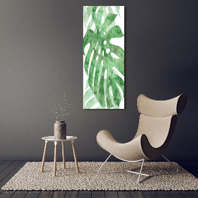Quadro in vetro acrilico verticale Monstera