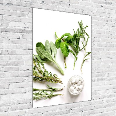 Quadro acrilico verticale Erbe