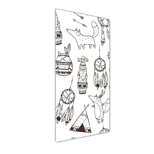 Quadro in vetro acrilico verticale Origini indiane