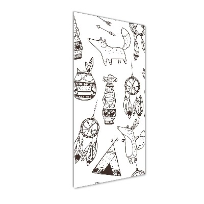 Quadro in vetro acrilico verticale Origini indiane