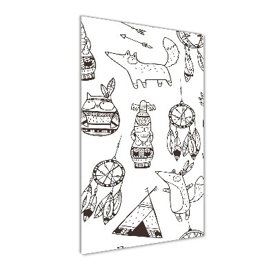 Quadro in vetro acrilico verticale Origini indiane