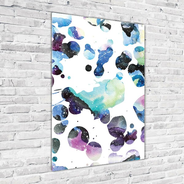 Quadro stampa su vetro acrilico verticale Galassia colorata