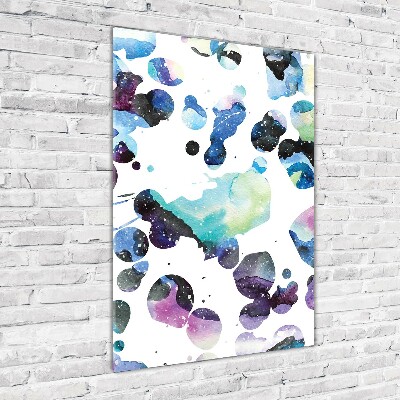 Quadro stampa su vetro acrilico verticale Galassia colorata