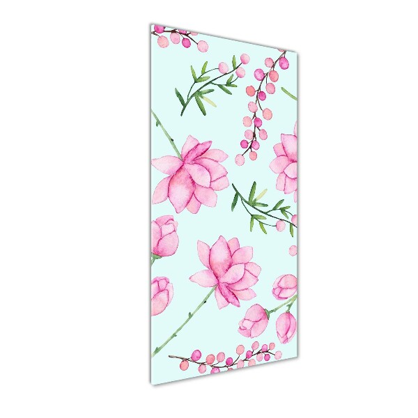 Quadro stampa su vetro acrilico verticale Fiori e bacche