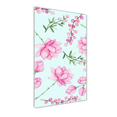 Quadro stampa su vetro acrilico verticale Fiori e bacche