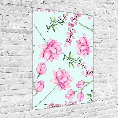 Quadro stampa su vetro acrilico verticale Fiori e bacche