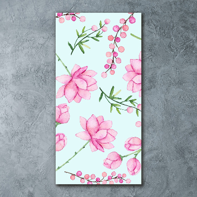 Quadro stampa su vetro acrilico verticale Fiori e bacche