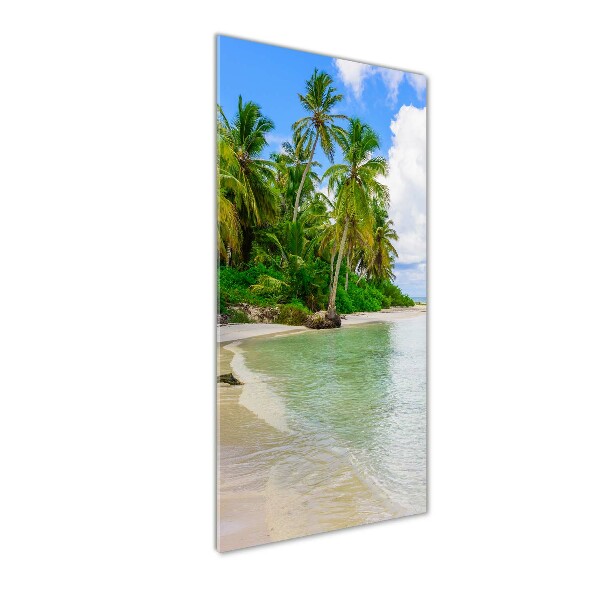 Quadro in vetro acrilico verticale Spiaggia tropicale