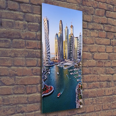 Quadro acrilico verticale Dubai Creek