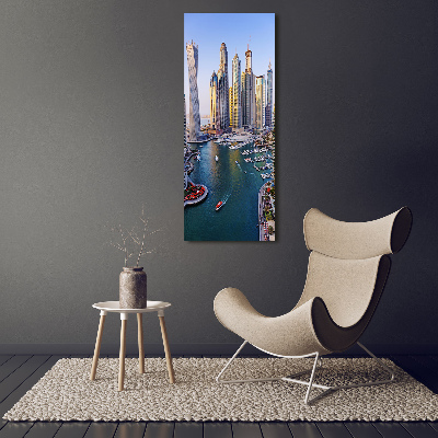 Quadro acrilico verticale Dubai Creek