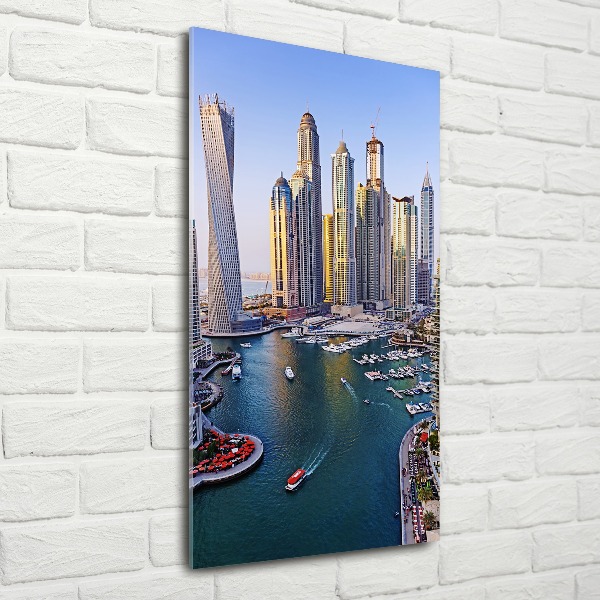 Quadro acrilico verticale Dubai Creek