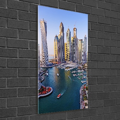 Quadro acrilico verticale Dubai Creek