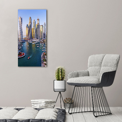 Quadro acrilico verticale Dubai Creek