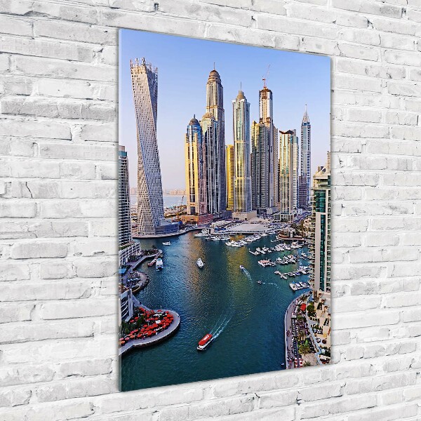 Quadro acrilico verticale Dubai Creek