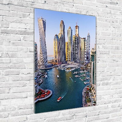 Quadro acrilico verticale Dubai Creek