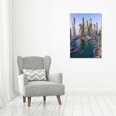 Quadro acrilico verticale Dubai Creek