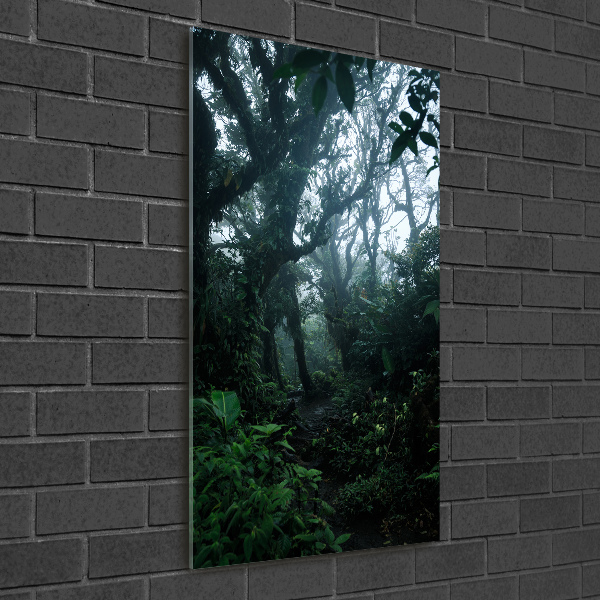 Quadro acrilico verticale Foresta pluviale