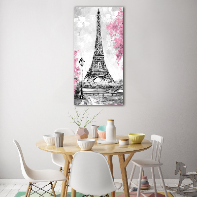 Quadro vetro acrilico verticale Torre Eiffel Parigi