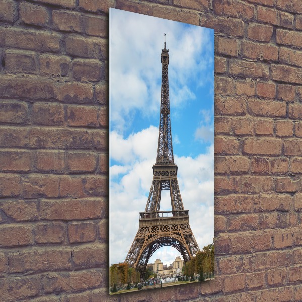 Quadro in vetro acrilico verticale Torre Eiffel Parigi