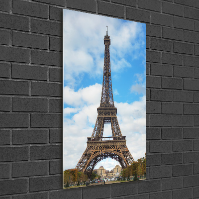 Quadro in vetro acrilico verticale Torre Eiffel Parigi