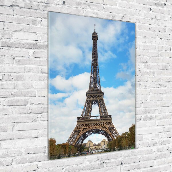 Quadro in vetro acrilico verticale Torre Eiffel Parigi