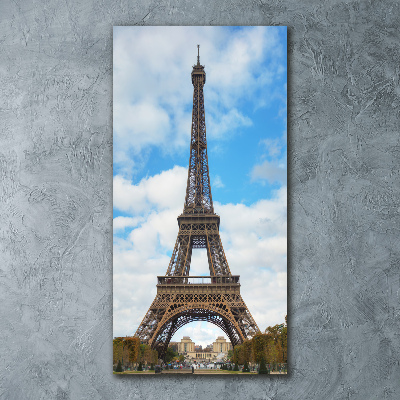Quadro in vetro acrilico verticale Torre Eiffel Parigi