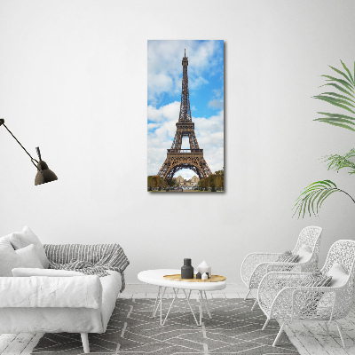 Quadro in vetro acrilico verticale Torre Eiffel Parigi