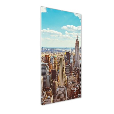 Quadro acrilico verticale Vista a volo d'uccello di New York