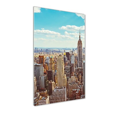 Quadro acrilico verticale Vista a volo d'uccello di New York