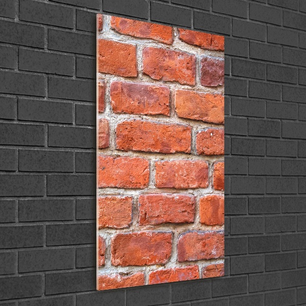 Quadro acrilico verticale Muro di mattoni