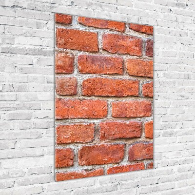 Quadro acrilico verticale Muro di mattoni