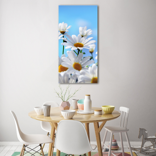 Quadro vetro acrilico verticale Margherite