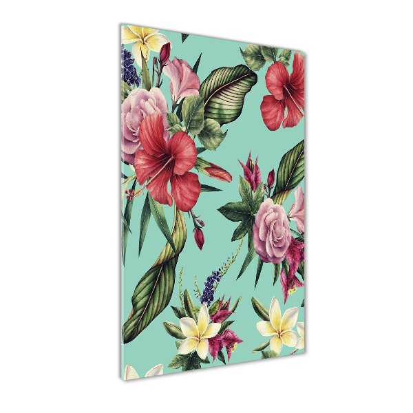 Quadro stampa su vetro acrilico verticale Modello hawaiano