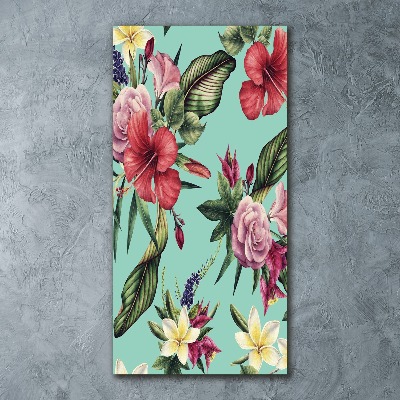 Quadro stampa su vetro acrilico verticale Modello hawaiano