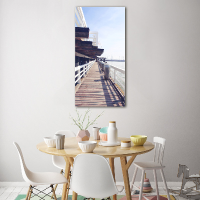 Quadro vetro acrilico verticale Molo di Sopot