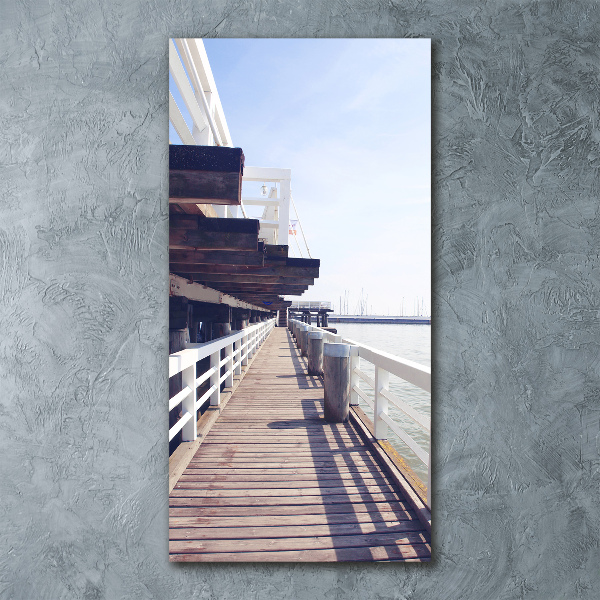 Quadro vetro acrilico verticale Molo di Sopot