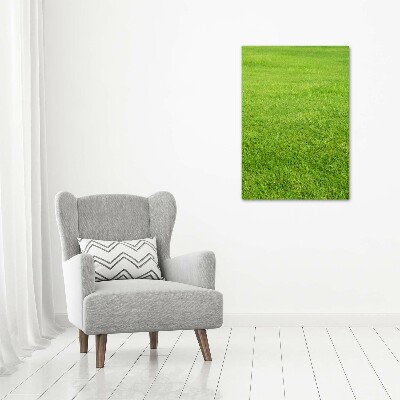 Quadro in vetro acrilico verticale Erba verde
