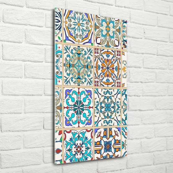 Quadro stampa su vetro acrilico verticale Piastrelle in ceramica