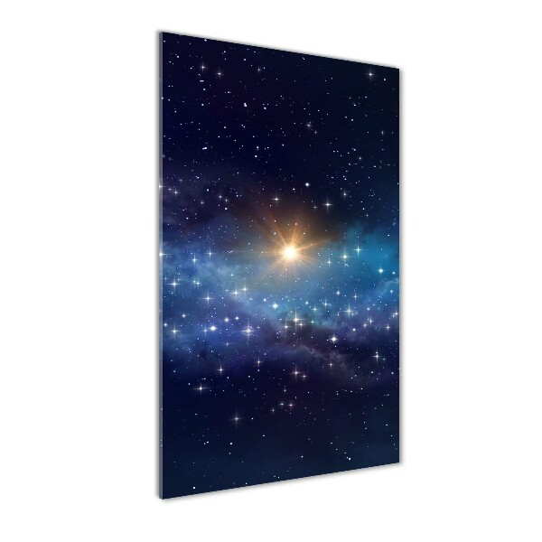Quadro in vetro acrilico verticale Cielo stellato