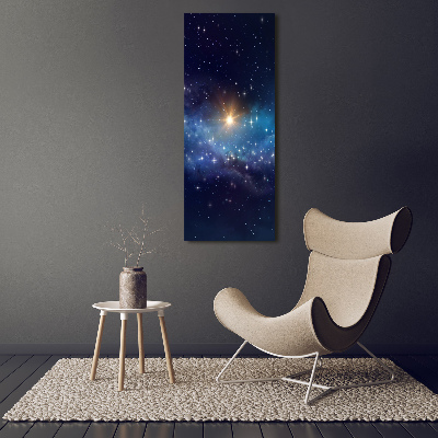 Quadro in vetro acrilico verticale Cielo stellato