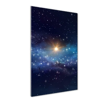 Quadro in vetro acrilico verticale Cielo stellato