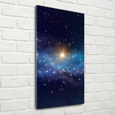 Quadro in vetro acrilico verticale Cielo stellato