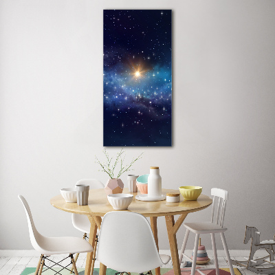 Quadro in vetro acrilico verticale Cielo stellato