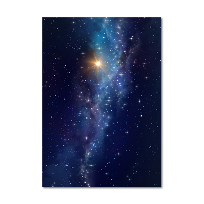 Quadro in vetro acrilico verticale Cielo stellato