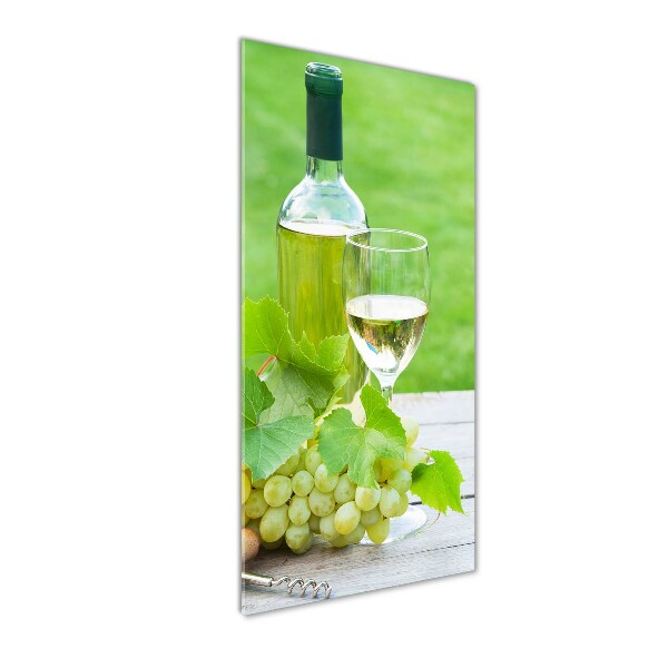 Quadro vetro acrilico verticale Uva e vino