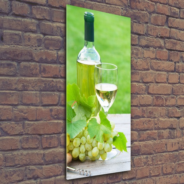 Quadro vetro acrilico verticale Uva e vino
