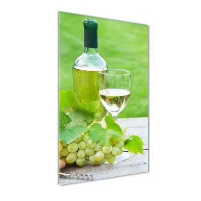 Quadro vetro acrilico verticale Uva e vino
