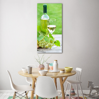 Quadro vetro acrilico verticale Uva e vino