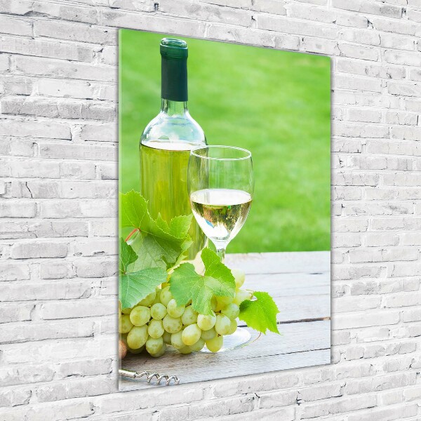 Quadro vetro acrilico verticale Uva e vino