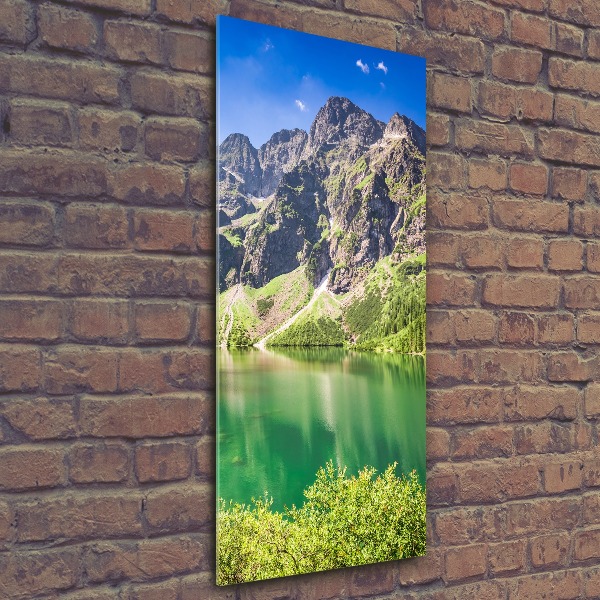 Quadro in vetro acrilico verticale L'occhio del mare dei Monti Tatra